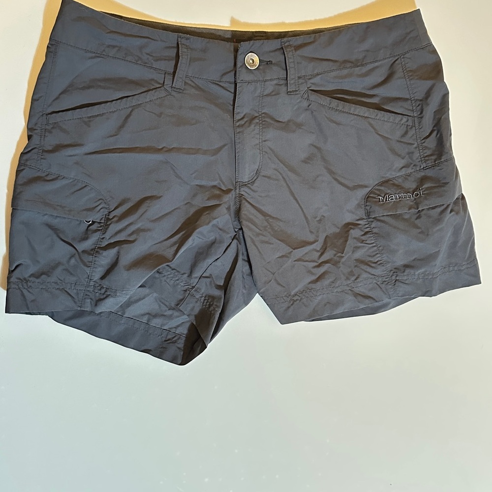 Marmot Ginny Midi Grey Stretch Hiking Shorts Women's Size 8